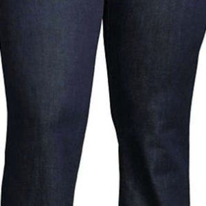 Land's End Mid Rise Curvy Bootcut Jean (Dark Wash)